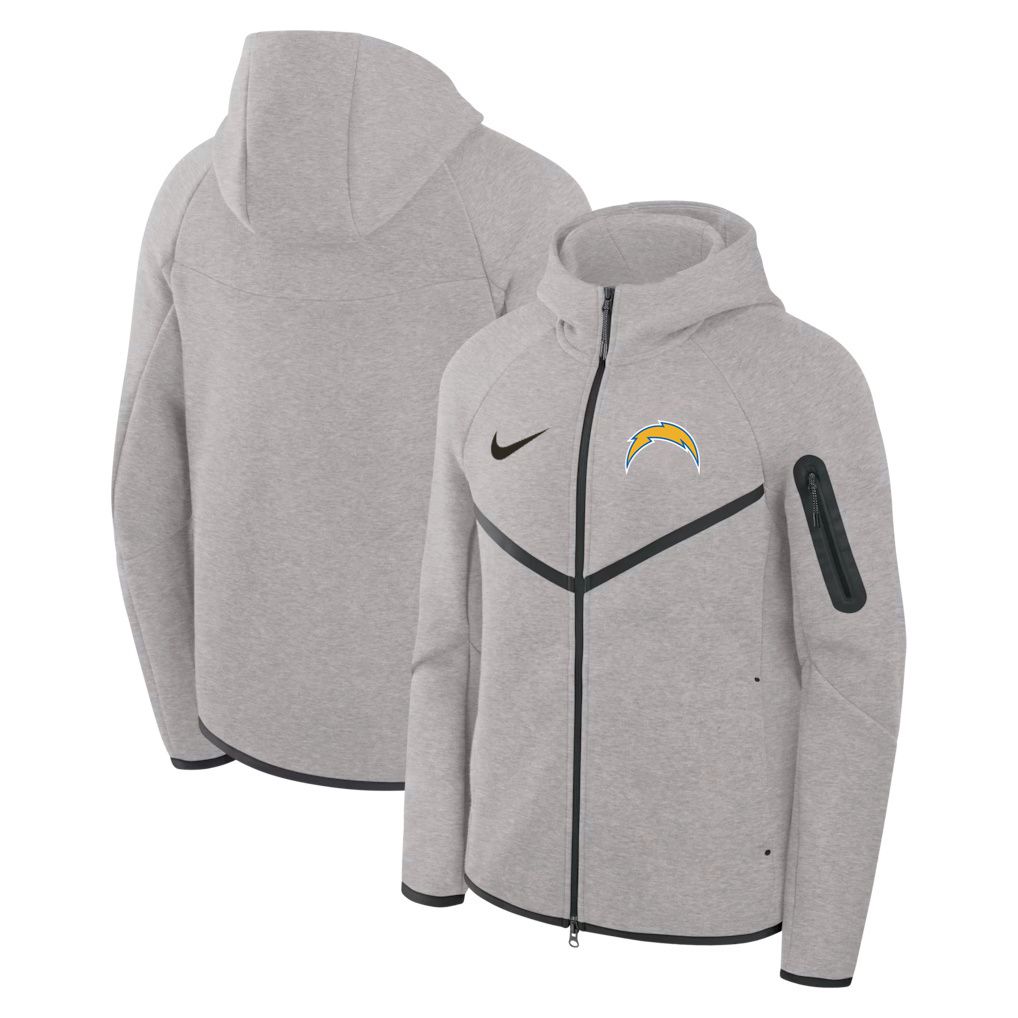 Men 2026 Nike NFL Los Angeles Chargers hoodie grey 06
